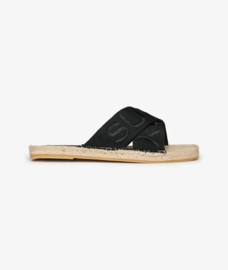 Chanclas con tiras cruzadas estilo alpargata