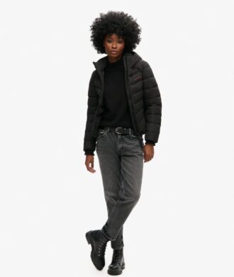 Chaqueta acolchada de microfibra Hooded