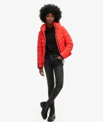 Chaqueta acolchada de microfibra Hooded