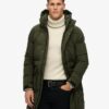 Chaqueta acolchada larga con capucha Hooded