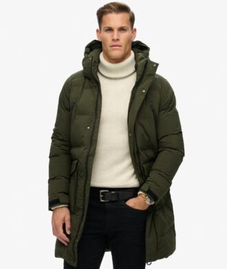 Chaqueta acolchada larga con capucha Hooded