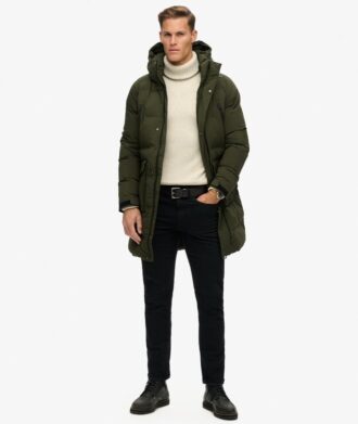 Chaqueta acolchada larga con capucha Hooded
