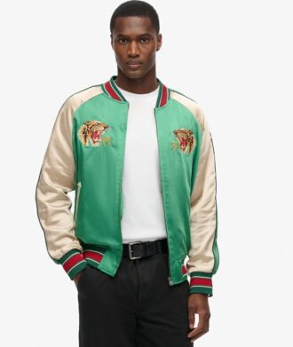 Chaqueta bomber bordada Sukajan
