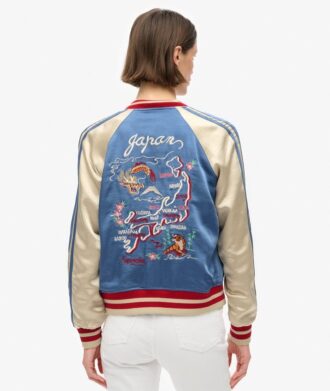 Chaqueta bomber con bordado Sukajan