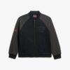 Chaqueta bomber de jersey con estampado College