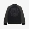 Chaqueta bomber de jersey con estampado College