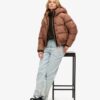 Chaqueta bomber deportiva Puffer con capucha Chaqueta bomber deportiva Puffer con capucha