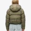 Chaqueta bomber deportiva Puffer con capucha Chaqueta bomber deportiva Puffer con capucha