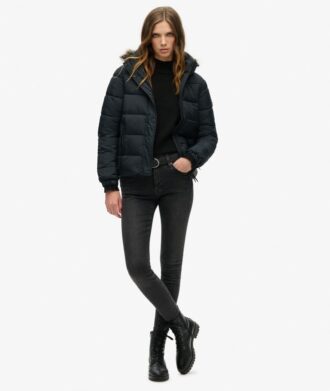 Chaqueta corta de capa intermedia Hooded
