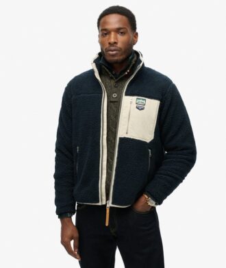Chaqueta de forro polar Borg de estilo Vintage retro