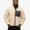 Chaqueta de forro polar Borg de estilo Vintage retro