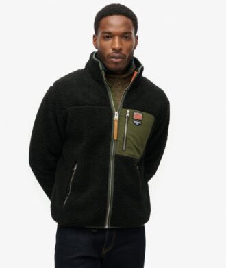 Chaqueta de forro polar Borg de estilo Vintage retro