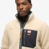 Chaqueta de forro polar Borg de estilo Vintage retro