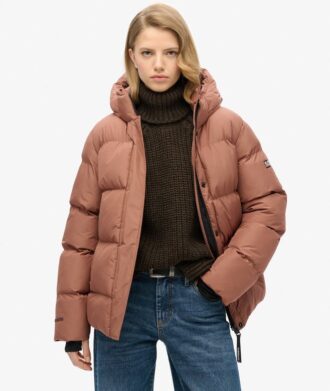 Chaqueta deportiva acolchada de media longitud con capucha Hooded