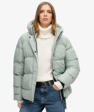 Chaqueta deportiva acolchada de media longitud con capucha Hooded