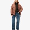 Chaqueta deportiva acolchada de media longitud con capucha Hooded