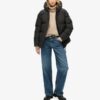 Chaqueta deportiva acolchada de media longitud con capucha Hooded