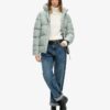 Chaqueta deportiva acolchada de media longitud con capucha Hooded