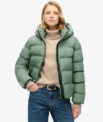 Chaqueta deportiva Puffer con capucha