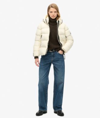 Chaqueta deportiva Puffer con capucha
