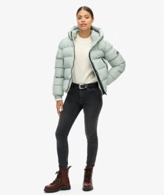 Chaqueta deportiva Puffer con capucha