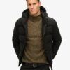 Chaqueta deportiva Puffer con capucha de microfibra