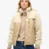 Chaqueta híbrida de forro polar Sherpa de estilo laboral