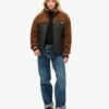 Chaqueta híbrida de forro polar Sherpa de estilo laboral