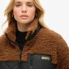 Chaqueta híbrida de forro polar Sherpa de estilo laboral