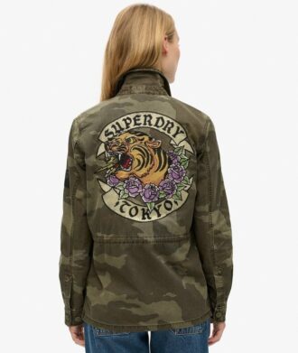 Chaqueta militar de campo bordada