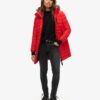 Chaqueta Puffer de largo medio con capucha de piel sintética