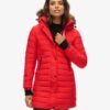 Chaqueta Puffer de largo medio con capucha de piel sintética