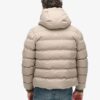 Chaqueta Puffer de tweed con capucha Chaqueta Puffer de tweed con capucha