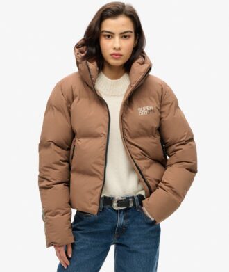 Chaqueta Puffer holgada con capucha