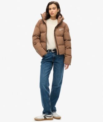 Chaqueta Puffer holgada con capucha