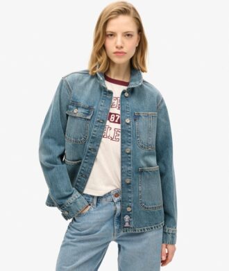 Chaqueta vaquera de trabajo bordada