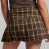 Falda a cuadros con 1/2 pliegues