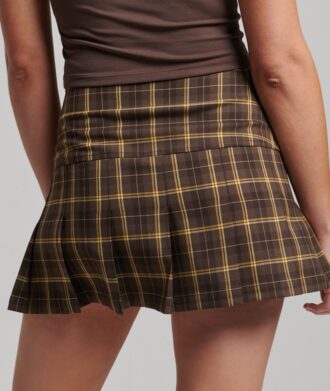 Falda a cuadros con 1/2 pliegues