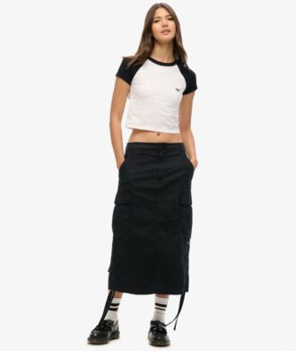 Falda midi tipo cargo