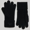Guantes de punto acanalados