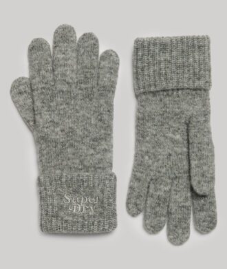 Guantes de punto acanalados