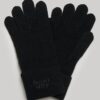 Guantes de punto acanalados
