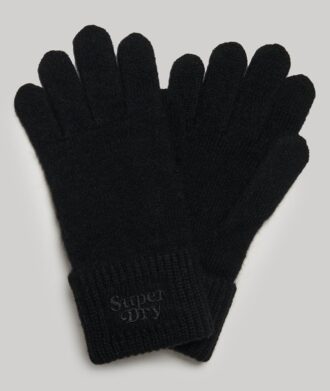 Guantes de punto acanalados