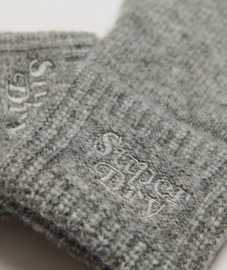 Guantes de punto acanalados
