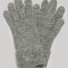 Guantes de punto acanalados