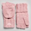 Guantes de punto trenzado