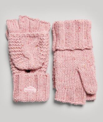 Guantes de punto trenzado