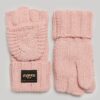 Guantes de punto trenzado