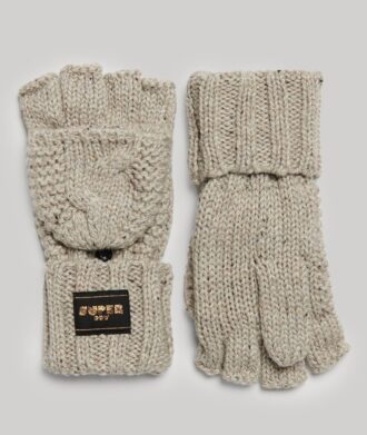 Guantes de punto trenzado