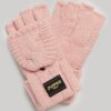 Guantes de punto trenzado